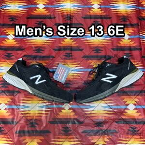 New Balance 990v4 Shoes Mens Sz 13 6E Black Suede Mesh Running Made USA M990BK4